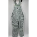 Liberty Womens‎ Washed Duck Bib Overalls XL Frosted Sage Triple Stitched Green Photo 3