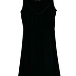 prAna Trixie Black Organic Cotton Asymmetric Dress Sz Medium Jersey Mesh Photo 3