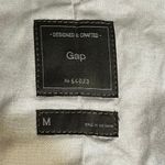 Gap  Women’s Blue Pinstriped Double Breasted Trench Coat Medium Belted Classic Photo 11