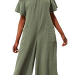 Mara Hoffman Blanche Wide Leg Jumpsuit in Sage Green Size Large Boho Photo 0