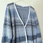 Pendleton  one button Cardigan Linen Cotton Size XL Argyle Diamond Pattern Photo 2