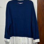 Isaac Mizrahi  Live Blue underlay shirt sweater NEW 2X Photo 0