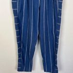 Anthropologie By Blue Stripe Linen Pants Photo 3