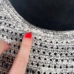 Michael Stars  Crochet Knit Short Sleeve High Low Marled Gray Sweater Size XS/S Photo 7