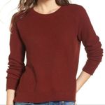 Madewell Province Tulip Hem Split Back Long Sleeve Sweater in Mahogany XS Photo 37