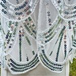 Vintage White and Silver Sequin Capelet Photo 14