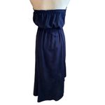 Ambiance Midnight Blue Strapless Dress High Low Flowy Dress Size S Photo 5