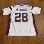 Reebok Women's L/G OnField Adrian Peterson Vikings Jersey #28 White Purple NFL Photo 1