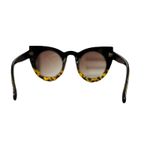 Womens Cat Eye Sunglasses Black Tortoise‎ Round Frame Fashion Eyewear Photo 3