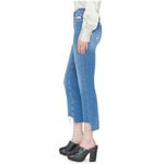 frame denim NWT Le Crop Mini Boot Raw Stagger Chew Jeans Sz 25 Photo 3