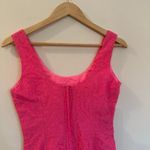 Lilly Pulitzer Lonnie Dress Fiesta Pink Daisy Lane Lace Lonnie Dress sz 2 Sheath Photo 6