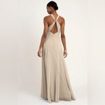 Jenny Yoo  collection Halle dress sand dune luxe chiffon NWT NEW SIZE 6‎ Photo 1