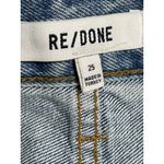RE/DONE  Women's Blue HIgh Waist Frayed Raw Hem Mini A-Line Denim Jeans Skirt 25 Photo 2