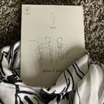 Joie  Black Linen Blend Dress & Floral Scarf 2-Piece Set Photo 4