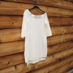 Massimo Dutti Off White Ivory Off the Shoulder  Knit Tunic Top NO BELT Photo 2