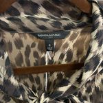Banana Republic Animal Print Chiffon Lined Dress with Front Tie - size 4 Photo 2