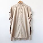 Equipment Acaena Short-Sleeve Mini Utility Dress in Camel Beige Photo 6