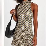 Free People BLACK COMBO CHECK IT DROP WAIST OPEN BACK MINI DRESS SZ S NWOT Photo 0