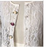 Byer California VINTAGE Amy Too!  White Lace Pleated
Duster Cardigan Dress 14.5 Photo 4