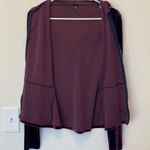 Only Hearts NYC | Velvet Full-Zip Hooded Lightweight Jacket in Burgundy Sz Small Photo 6