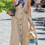 Kate Spade New York Twill Sleeveless Shirt Dress XXL Tan Feminine Long Photo 0