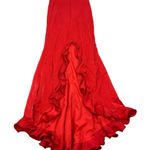 Loralie Maxi Skirt 12 Red Vintage Long Boho Festival Romantic Chic Photo 0