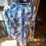 J Crew vintage blue floral stripe pajama style silky top Blue Size 2X Photo 4