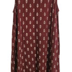 Old Navy  Burgundy Patterned Sleeveless Swing Dress Sz L Photo 0