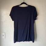 Rock & Republic Womens Navy Blue Shirt Size L Sparkle Casual Going Out Dark Photo 7