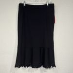 Catherine Malandrino NWT ‘Luella’ flounce ponté knit pom pom hem skirt 10 Photo 1