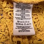 Free People  Crochet Lace Strapless Crop‎ Top in Marigold Yellow Boho Size Small Photo 7