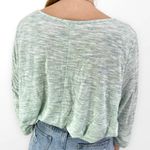 Soprano 00s  Vintage Blue Green Marled Scoop Neck Tunic Shirt Dress Photo 2