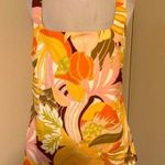 ZARA Yellow/Orange Retro Print Top with Scrunchie. Size S Photo 7