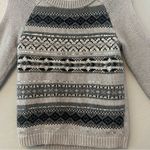 Old Navy womens gray fair isle crewneck knit sweater with sequins size small Photo 3