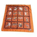 Scarf Handkerchief Hankie Bandana 26” Square Wild Animal Africa Safari Wildlife Orange Photo 1