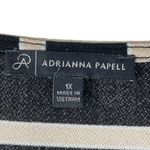 Adrianna Papell  Square Neck Top Shirt Plus Sz 1X‎ Black Tan Stripes Office Work Photo 3