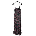 Urban Outfitters Pins & Needles Chiffon Black Floral Maxi Dress Size Small Photo 3