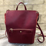 LC Lauren Conrad  Backpack Shoulder Bag Purse Vegan Pebbled Leather Red Medium Photo 0