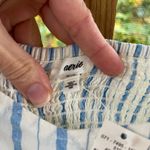 Aerie  Love Of Linen Blend Mini Dress White And Blue Stripe Size M. NEW Photo 9