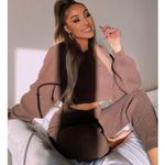 Parisian NWT  Loungewear Set Womens S/M Brown Waffle Knit Balloon Sleeve Cozy Photo 0