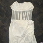Luxxel Bridal white long dress see through bodice with boning Photo 3