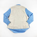 Derek Lam NEW 10 Crosby Paige Knit Vest & Shirt Top Overlay Set Blue Ivory Large Photo 3