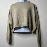 Nasty Gal Beige Cropped Sweater Women's Small Photo 0