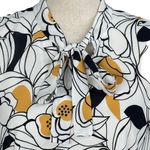 Bar III  X-Large Top Floral Semi-Sheer Tie V-Neck Sleeveless Side Slits New Photo 1
