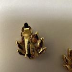 Trifari Gorgeous Signed  Clear Rhinestone / Gold Tone Clip-on Clip On Earrings Photo 6