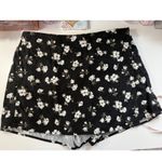 Old Navy  Women's Linen Wrap‎ Mini Skirt Black Floral Print Size L Photo 4