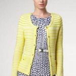 Trina Turk  yellow cable, net sweater, cardigan, size S petite ￼ Photo 0