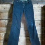 Eddie Bauer  Women's Curvy Fit Trouser Leg Dark‎ Bue Jeans size 10 Photo 5