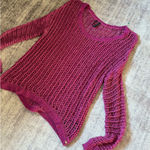 Guess  Magenta Open-Knit Sweater Photo 0