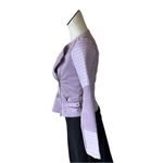 Haute Monde NWT  Lilac Faux Leather Biker Jacket Small Zipper Photo 4